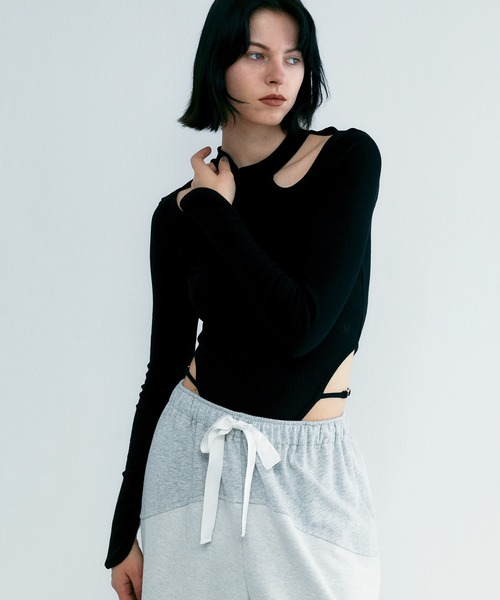 SORIN tシャツ Stretchy Rib Cut-out Bodysuit レディース