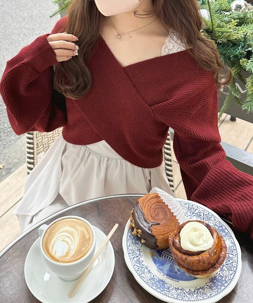 apres jour（アプレジュール） ニット セーター クロスニットショート