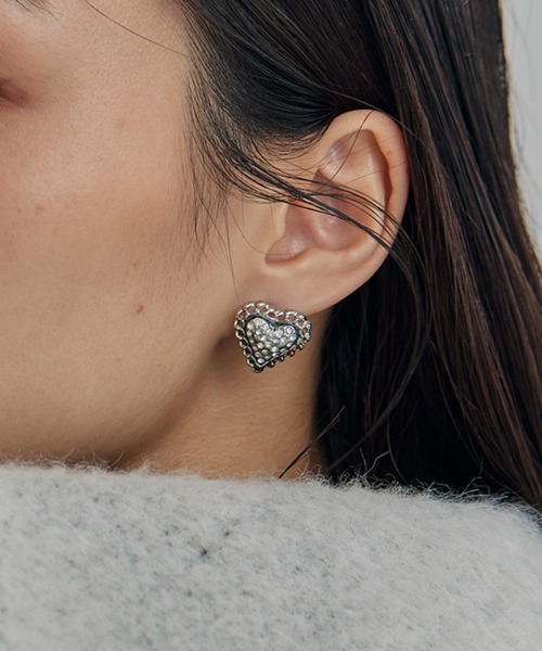 LOHME ダブルハートピアス　ローム LOHME（ローム） サージカルステンレス ピアス 「LOHME/ローム」Bijoux