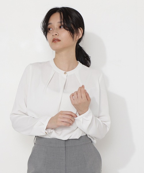 シャツ+ブラウス(長袖+七分) naturalbeauty basic 楽天市場】[洗える]ボウタイ七分袖ブラウス NATURAL BEAUTY BASIC