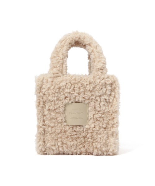 Francfranc バッグ Francfranc ハンドバッグ ボア ベージュ : ZOZOTOWN Yahoo!店