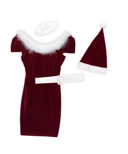 DAZZY（デイジー） コスプレ サンタ コスプレ 4点セット フェザー