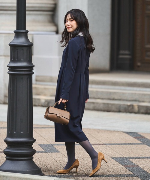Sirin ワンピース 衿2wayミディコクーンワンピース「2サイズ展開