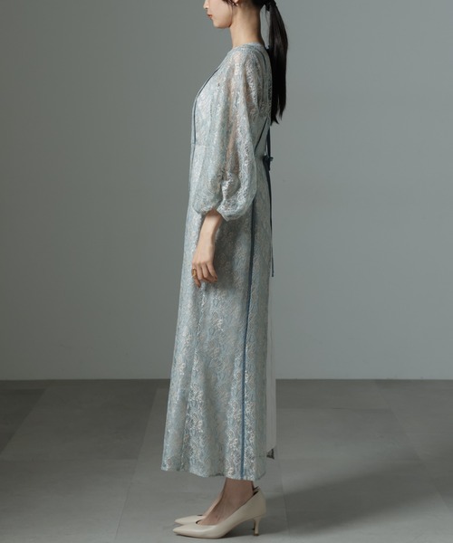 kaene（カエン） ワンピース kaene/パイピングレースエプロンドレス