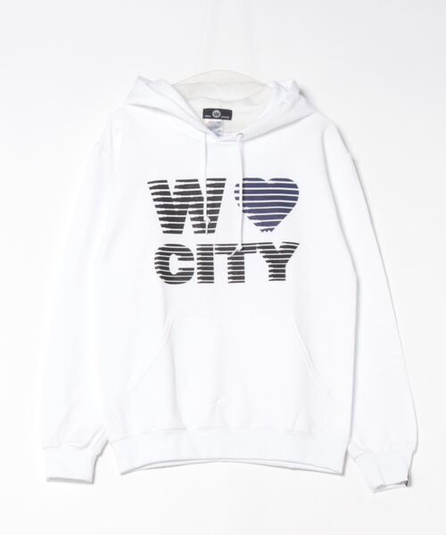 パーカー WAVE CITY HeartFoodie／シティハートスウェットプルパーカー 