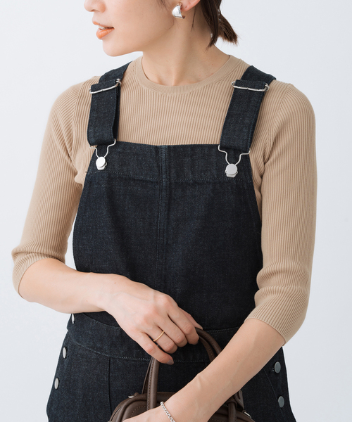 こりん⭐︎　IENA 半袖ニット IENA ニット セーター ECO SPLASH リブ半袖 レディース