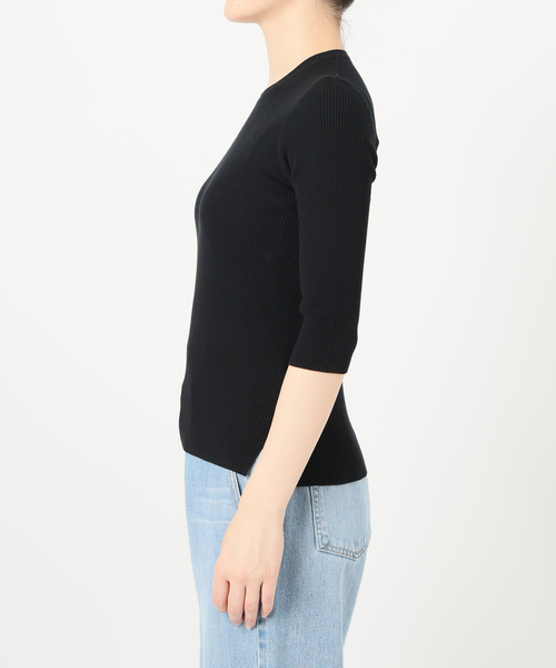 IENA ニット セーター ECO SPLASH リブ半袖 レディース