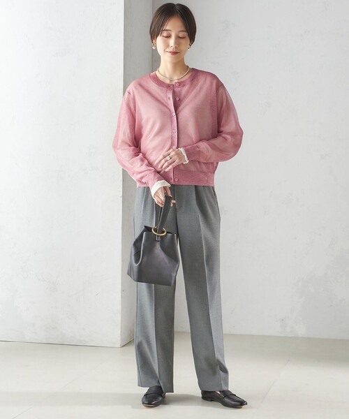 SHIPS（シップス） カーディガン 「手洗い可能」イタリーヤーン ラメ