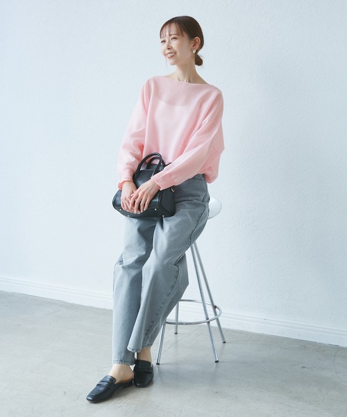 Spick and Span Noble スポンジシアーニットプルオーバー 定価18700円 24SS グレー レディース スピック＆スパンノーブル【中古】4-1214M♪ 追加》スポンジシアーニットプルオーバー2（ニット／セーター）｜NOBLE