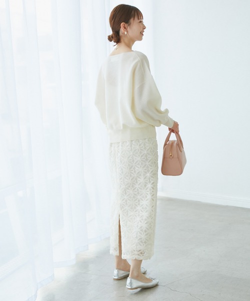 T.japan sponge knit スポンジニット　ピンク スポンジニット ニット レディース トップス 長袖 無地・再再販