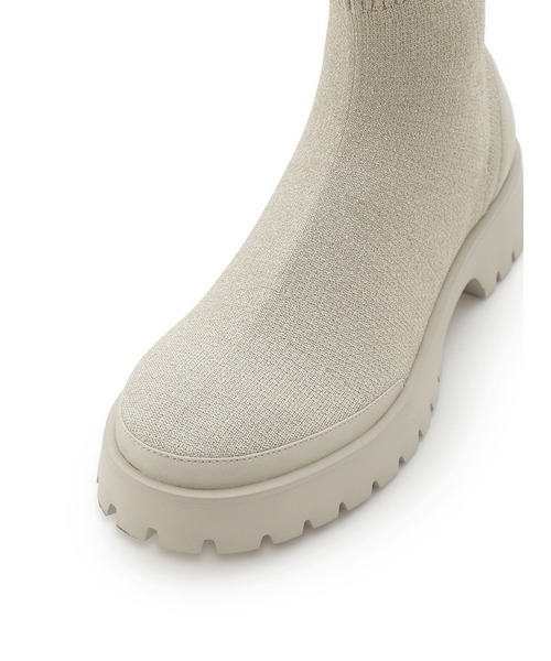 「emmi」 ショートブーツ 23cm ゴールド レディース_画像4