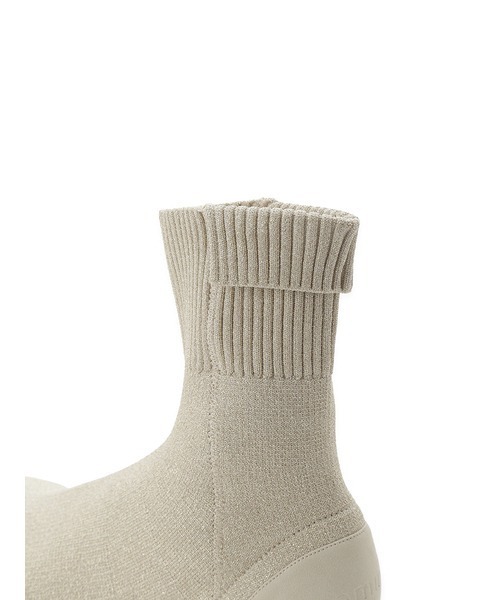 「emmi」 ショートブーツ 23cm ゴールド レディース_画像5