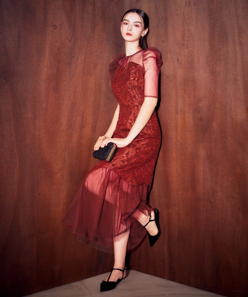 darial ドレス 「darial」jaqurd doking dress ジャガード