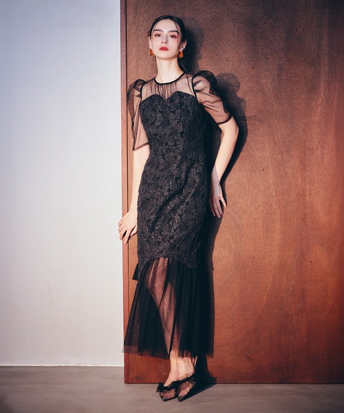 darial（ダリアル） ドレス 「darial」jaqurd doking dress ジャガード