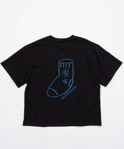 kaoyorinakami やっぱりTシャツ kaoyorinakami tシャツ socks tee / ソックスTシャツ メンズ