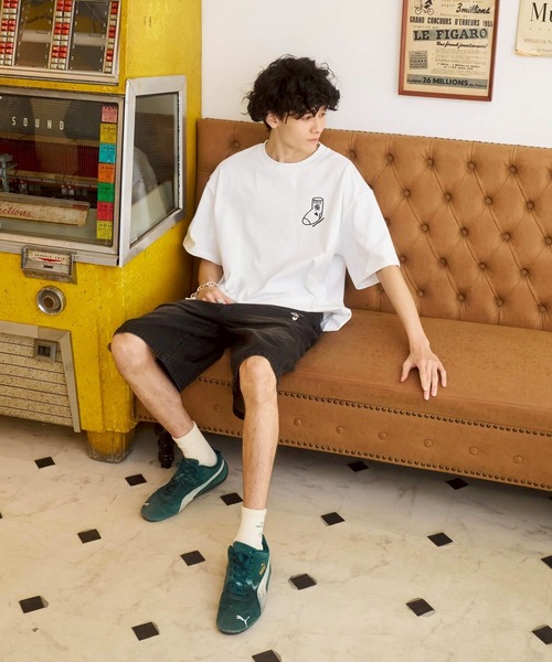 kaoyorinakami tシャツ socks tee / ソックスTシャツ メンズ