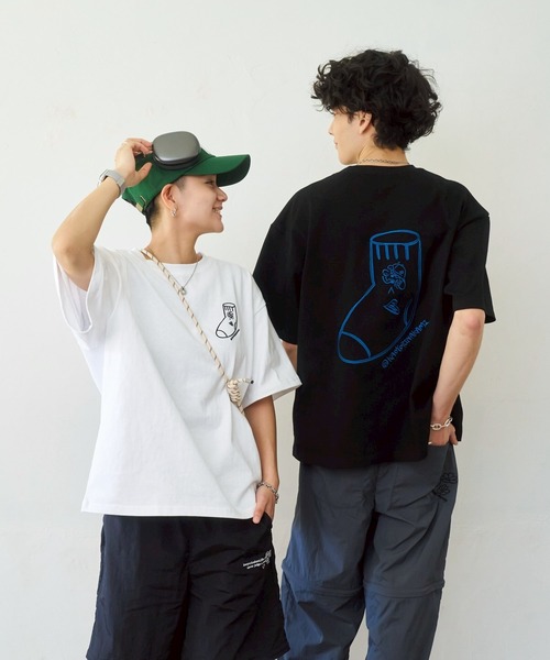 kaoyorinakami tシャツ socks tee / ソックスTシャツ メンズ