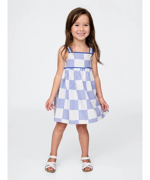 GAP ワンピース ポプリン パッチワークワンピース (幼児・ベビー