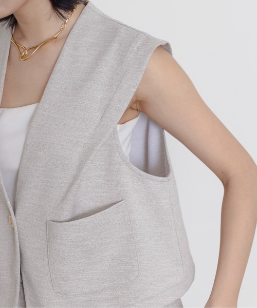 ベスト+ジレ CLANE - CLANE TRENCH DETAIL BUSTIER CLANE ベスト ジレ 「CLANE/クラネ」TRENCH DETAIL BUSTIER
