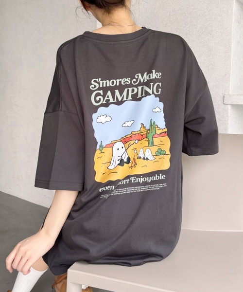 Ada. tシャツ おばけ プリント big Tシャツ レディース メンズ