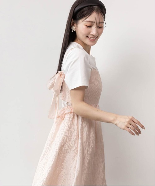 RANDA（ランダ） ワンピース シアージャガードキャミソールワンピース
