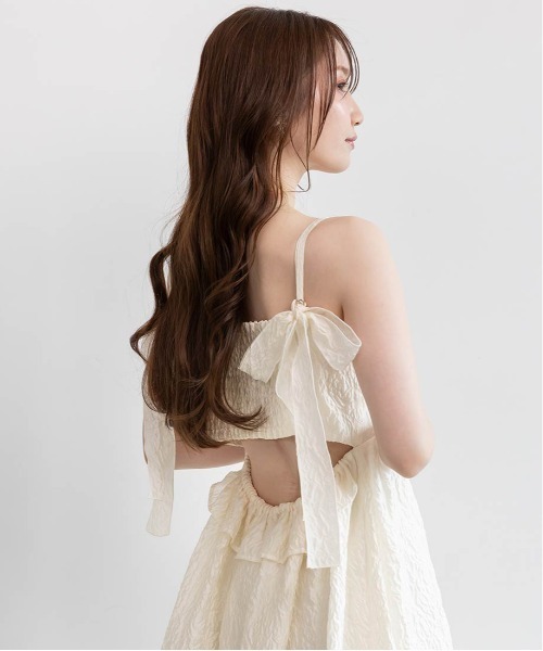 RANDA（ランダ） ワンピース シアージャガードキャミソールワンピース
