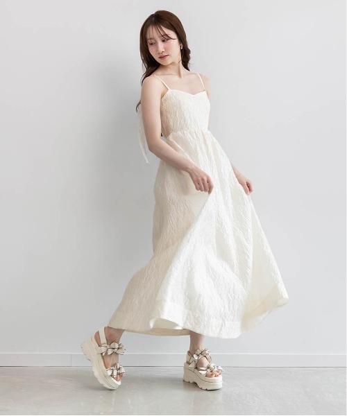 RANDA（ランダ） ワンピース シアージャガードキャミソールワンピース