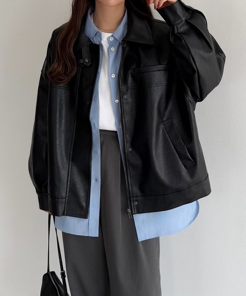 callautia（カラウティア） ジップアップブルゾン SMALL ダーク