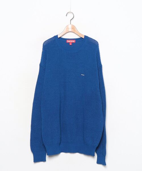 Supreme 「Supreme」 長袖ニット L ブルー メンズ : ZOZOTOWN