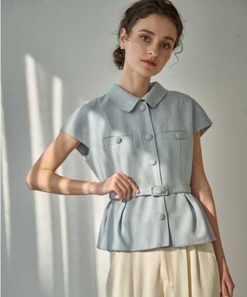 ERADIE（エラディエ） ブラウス シャツ Cap Sleeve Peplum Top