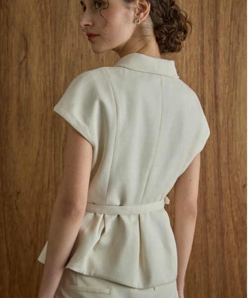 ERADIE（エラディエ） ブラウス シャツ Cap Sleeve Peplum Top