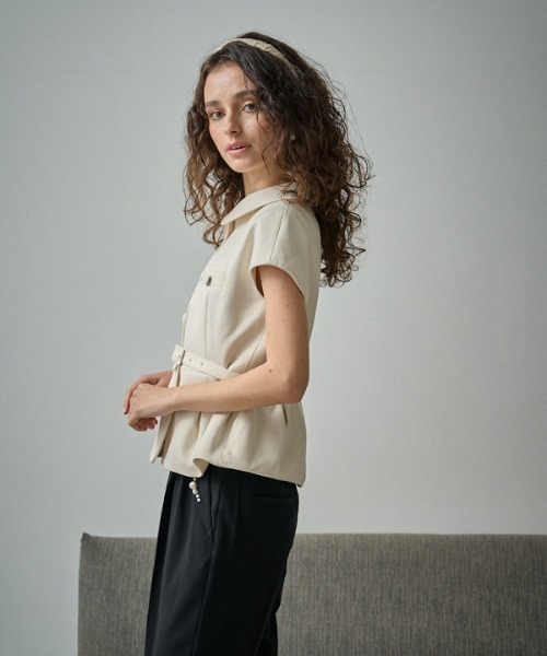ERADIE（エラディエ） ブラウス シャツ Cap Sleeve Peplum Top 