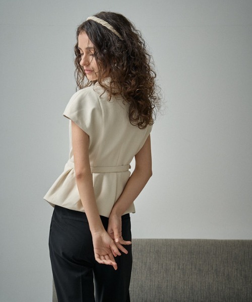 ERADIE（エラディエ） ブラウス シャツ Cap Sleeve Peplum Top