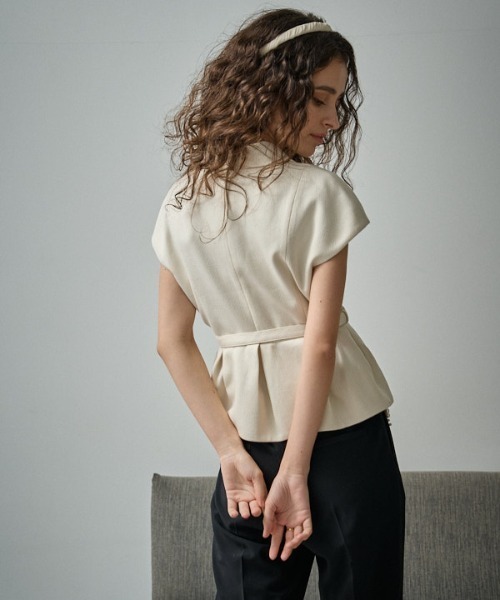 ERADIE（エラディエ） ブラウス シャツ Cap Sleeve Peplum Top 