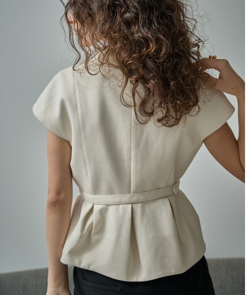 ERADIE（エラディエ） ブラウス シャツ Cap Sleeve Peplum Top