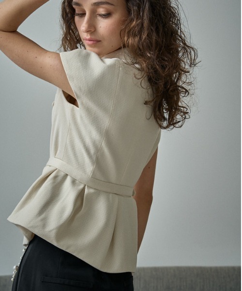ERADIE（エラディエ） ブラウス シャツ Cap Sleeve Peplum Top