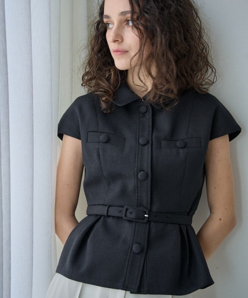 ERADIE（エラディエ） ブラウス シャツ Cap Sleeve Peplum Top