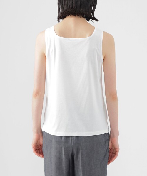 タンクトップ ノースリーブ 「L」「ウォッシャブル」ストレッチサテンコンビタンクトップ レディース TRANS WORK tシャツ 「ウォッシャブル」ストレッチサテンコンビ
