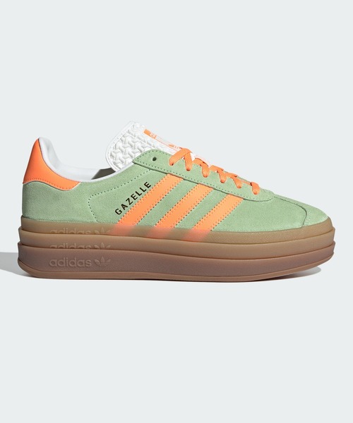adidas（アディダス） ローカットスニーカー 25.5cm グリーン×オレンジ