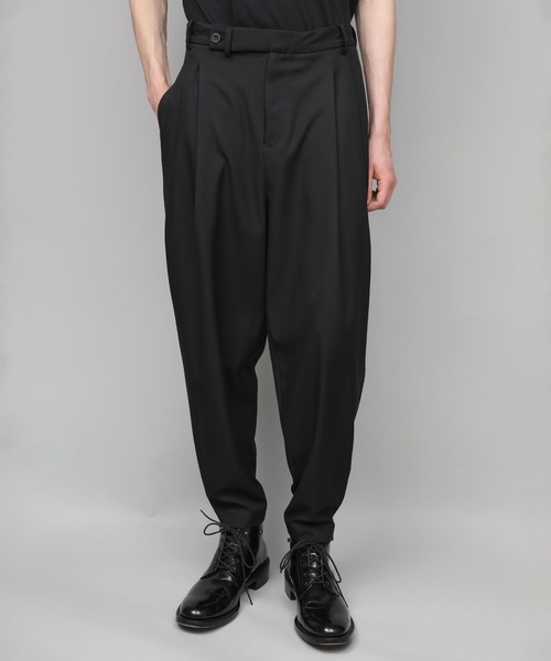 ATO（アトウ） パンツ RECYCLE POLYESTER 2-TUCK TAPERED PANTS メンズ
