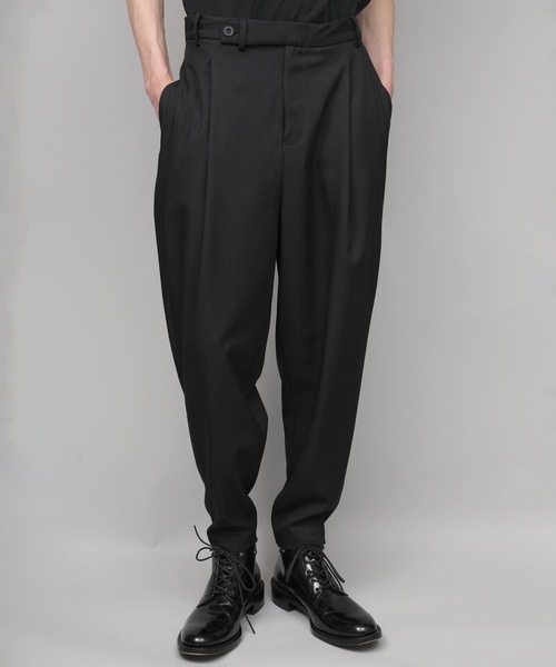 ATO（アトウ） パンツ RECYCLE POLYESTER 2-TUCK TAPERED PANTS メンズ