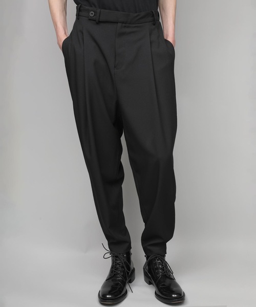 新品アトウatoストレッチジョッパーズパンツ／サルエルパンツ／テーパードパンツ ATO（アトウ） パンツ RECYCLE POLYESTER 2-TUCK TAPERED PANTS メンズ