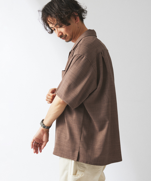 未使用 JOURNAL STANDARD relume オーバーシャツ 半袖 JOURNAL STANDARD relume シャツ 「WEB限定 柄シャツ+スラックス