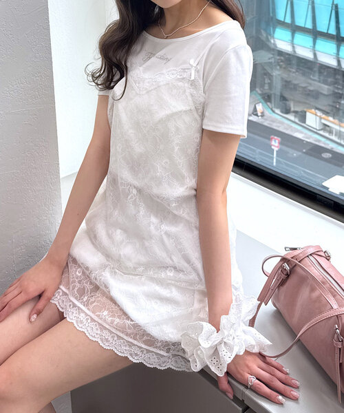 M-LINE ワンピース 「mline」レイヤード レースキャミOP : ZOZOTOWN