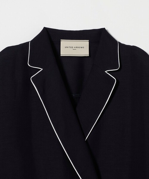 UNITED ARROWS ドルマンスリーブ　ブラウスジャケット38ネイビー UNITED ARROWS（ユナイテッドアローズ）の「ドルマンスリーブ