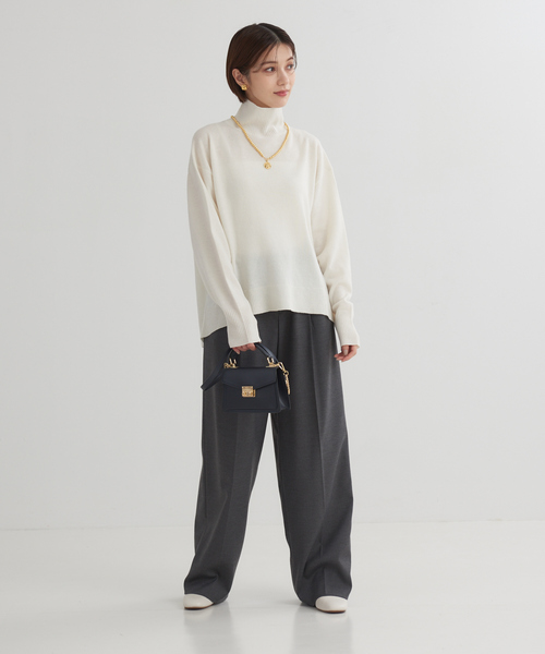 「Rouge vif」 タートルネックニット フリー オフホワイト レディース_画像8