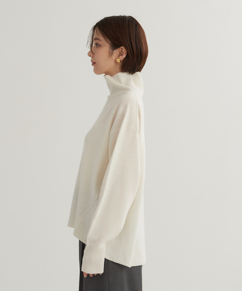 「Rouge vif」 タートルネックニット フリー オフホワイト レディース_画像9
