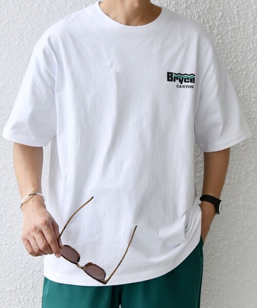 雰囲気最高‼︎ 70'S 両面染み込みプリントT シャツ ホワイト SHIPS any tシャツ 「WEB限定」SHIPS any: NATIONAL PARK ヴィンテージ