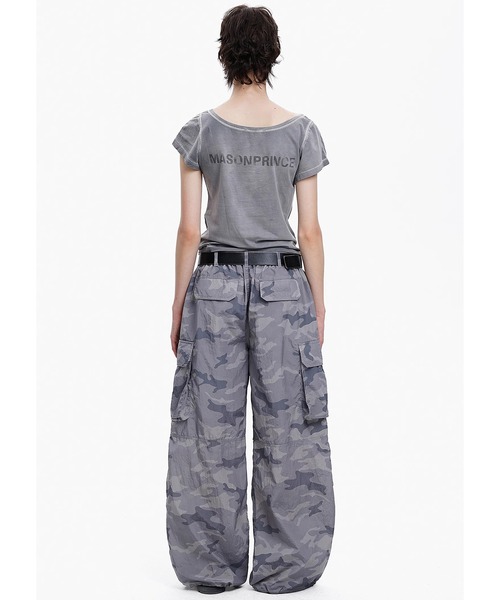 MASONPRINCE カーゴパンツ 3カラー ルーズフィット ナイロン カモフラ