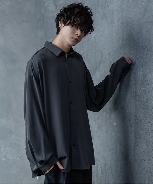 KUUUPY 「KUUUPY」 長袖シャツ LARGE チャコールグレー メンズ